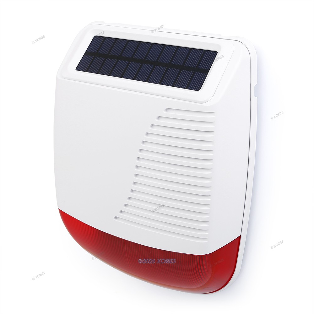 Waterproof Wireless Solar Outdoor Strobe Siren For Alarm System 100dB US Stock gallery