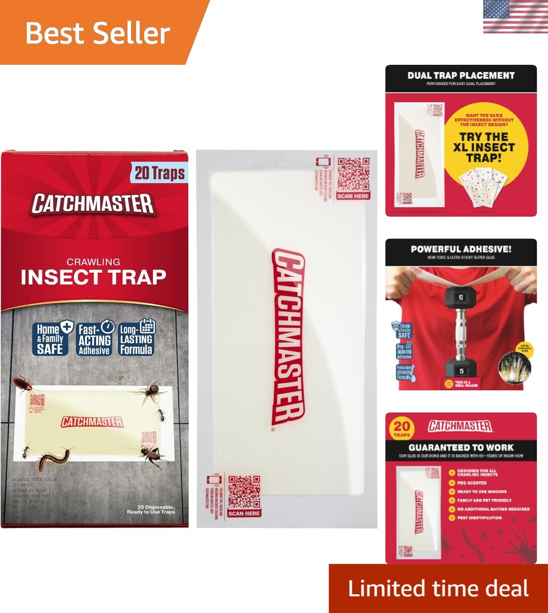 Pet-Safe Crawling Insect Traps - 20 Count Premium Adhesive Boards for Home gallery