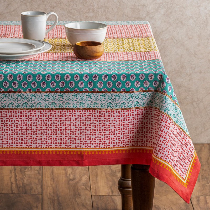 Table Cloth Rectangle Table 100% Cotton 60 x 90 Inches Tablecloth Reusable De... gallery