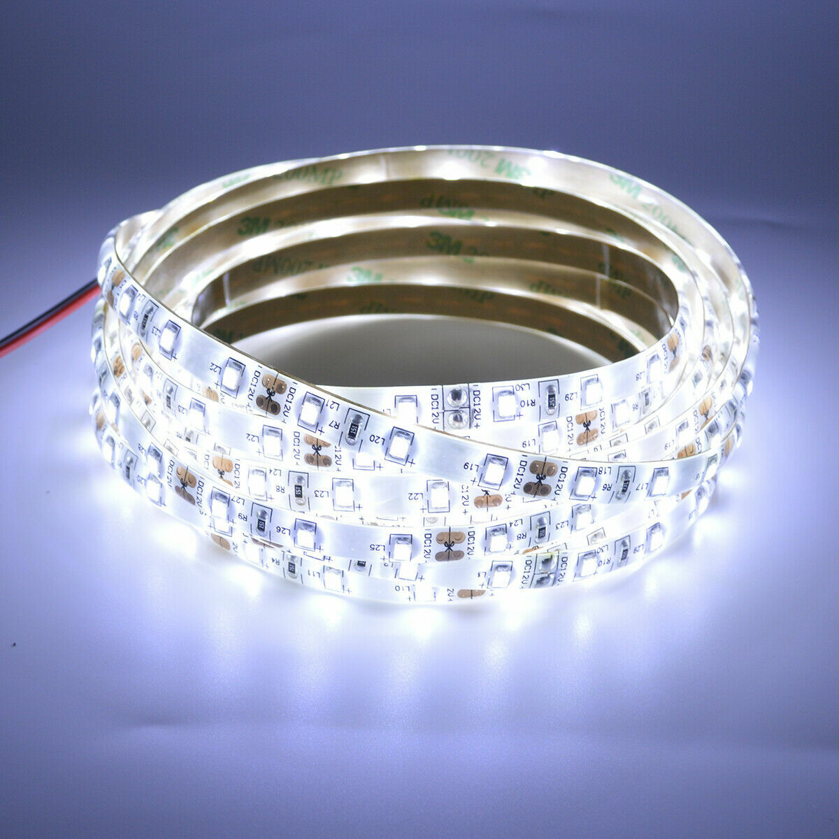 12V 16.4FT COOL WHITE LED 3528 SMD FLEXIBLE WIRE STRIP LIGHT ROPE WATERPROOF US gallery