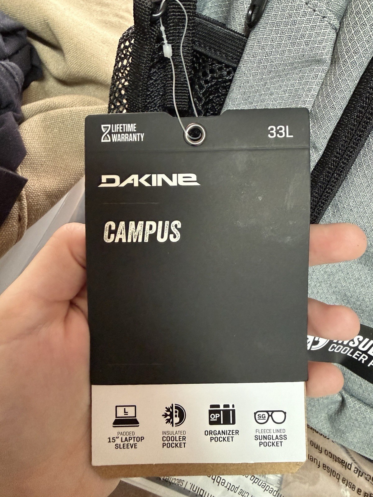 Dakine Campus 33L Black Backpack 3