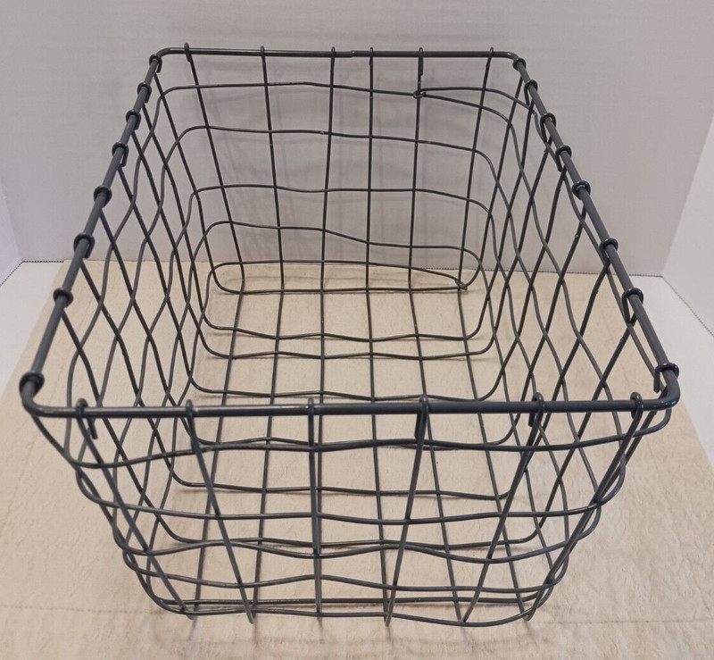 Free Form Wire 12" Basket Rectangular Industrial Farmhouse Style gallery