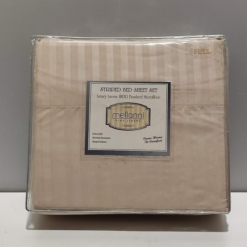 Mellanni Iconic Collection Microfiber Striped Sheet Set Wrinkle Resistant FULL gallery
