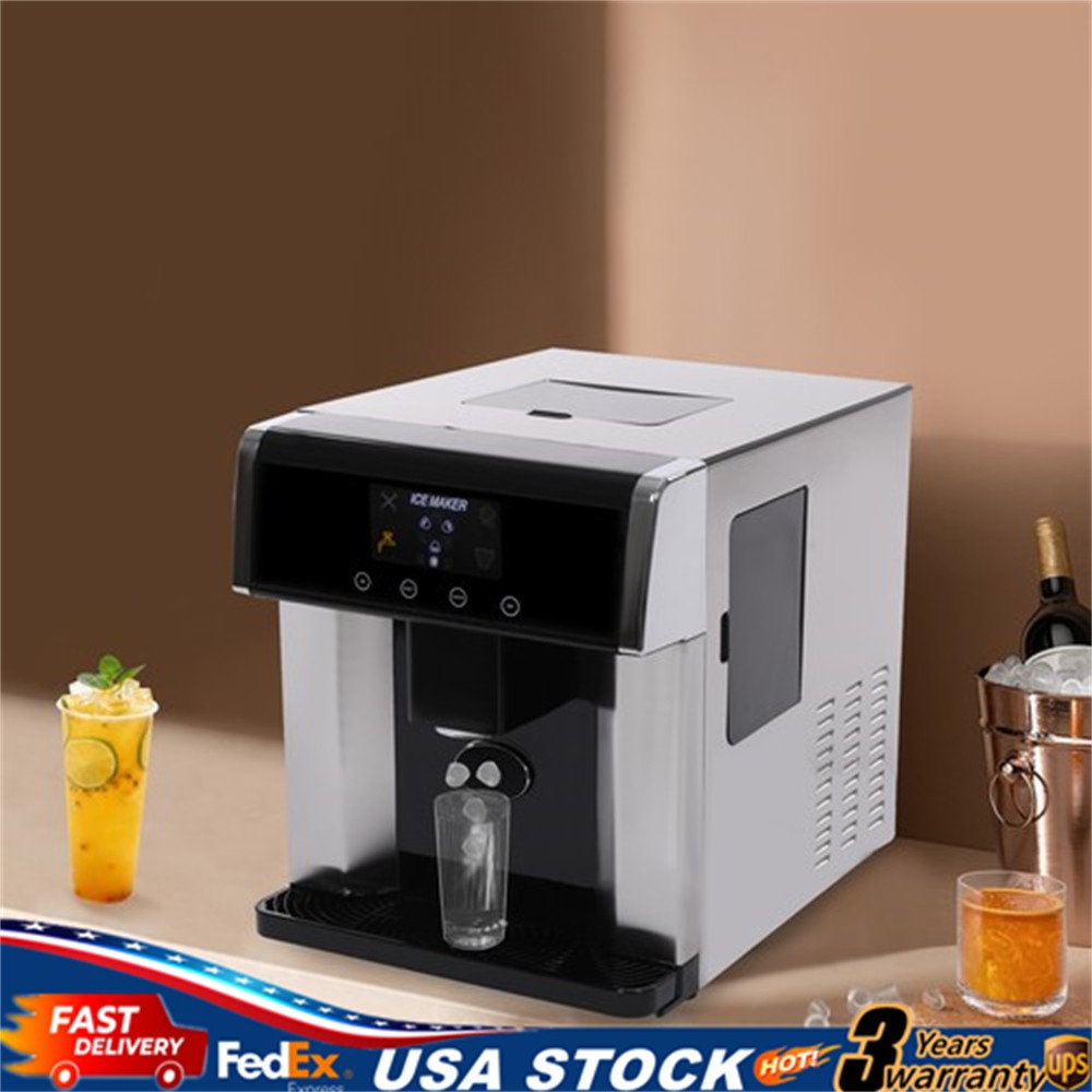 Nugget Ice Maker 33lbs Countertop Pebble Ice Maker Machine Self-Cleaning ZB-10E gallery