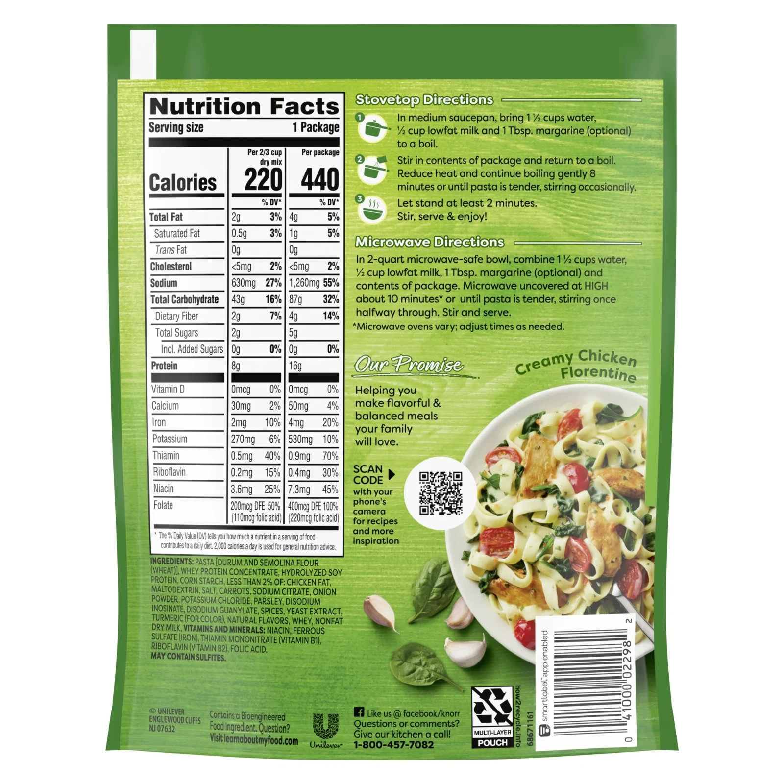(8 pack) Knorr No Artificial Flavors Creamy Chicken Pasta Sides, 4.2 oz Regular gallery