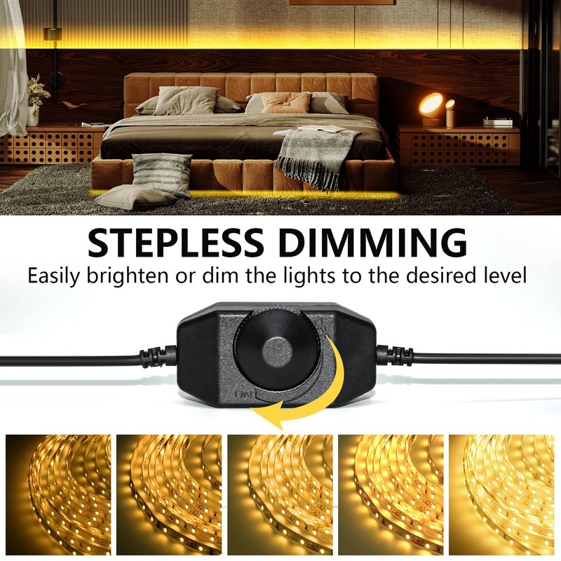 LED Strip Lights 65.6ft Dimmable 3000K Warm White Strip Lighting, 12V 20M 120... gallery