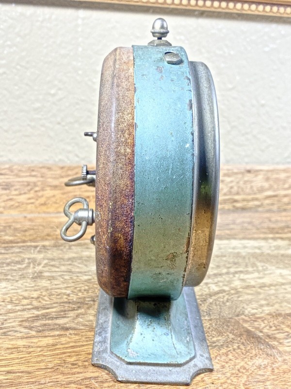 Running Art Deco 8 Day Alarm Clock "The National Call" Vintage US Made (K9921) gallery