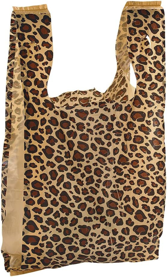 Plastic Bags Shopping 500 Leopard Supermarket Size T-Shirt Retail 11 ½ x 6 x 21”