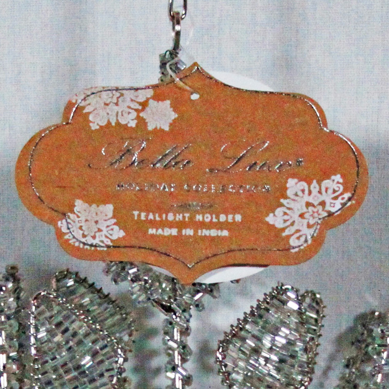 BELLA LUX HOLIDAY COLLECTION HANGING SNOWFLAKE TEALIGHT VOTIVE HOLDER ORNAMENT gallery