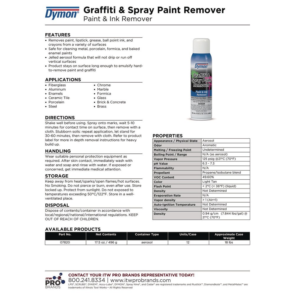 Dymon 07820 17.5 oz. Jelled Formula Graffiti/Paint Remover (12/CT) New gallery