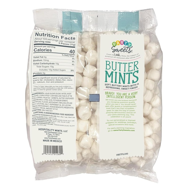 White Buttermints, 2.5 Pound, Appx. 350 pieces from gallery