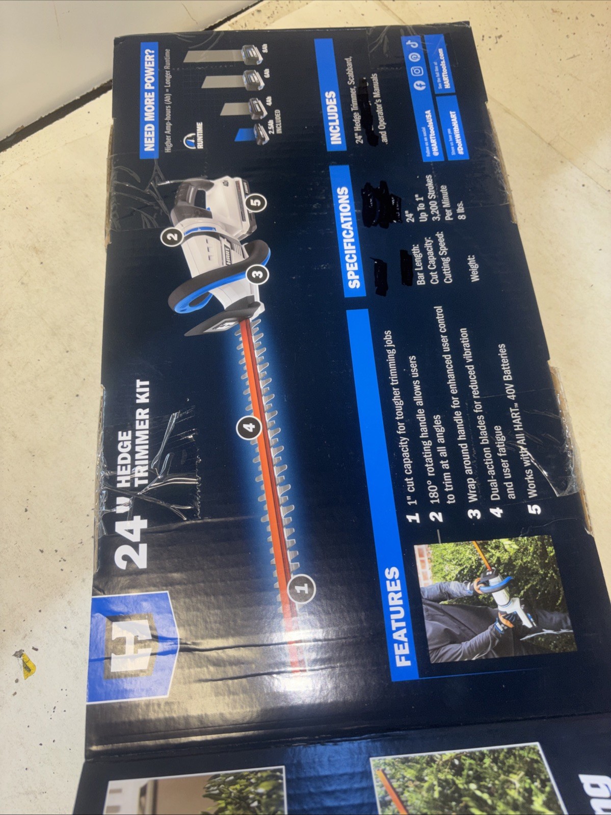 HART 40-Volt Cordless Hedge Trimmer Brush Cutter(TOOL ONLY).NB 0052 gallery