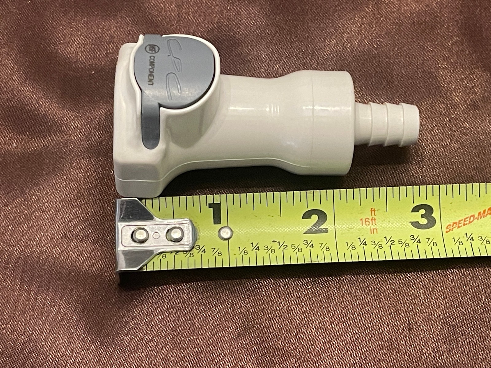 High-Flow Quick Disconnects 3/8" In-Line Hose Barb Coupling Body with Shutoff gallery
