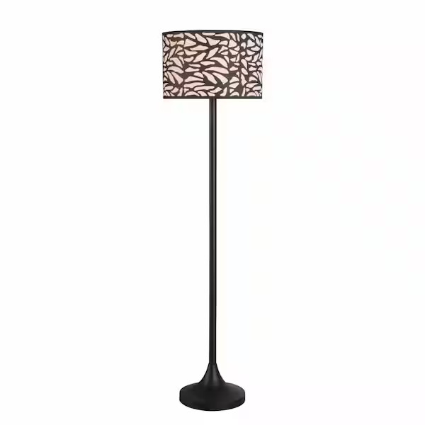 Weather Resistant Eclectic Style Outdoors Indoor Floor Lamp Leaf Patterned Shade gallery
