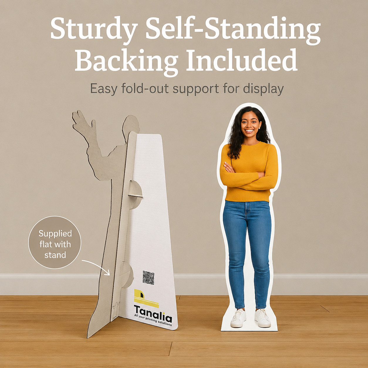 Personalised Life Size Cardboard Cutout Custom Standee Party Prop + FREE Mini gallery