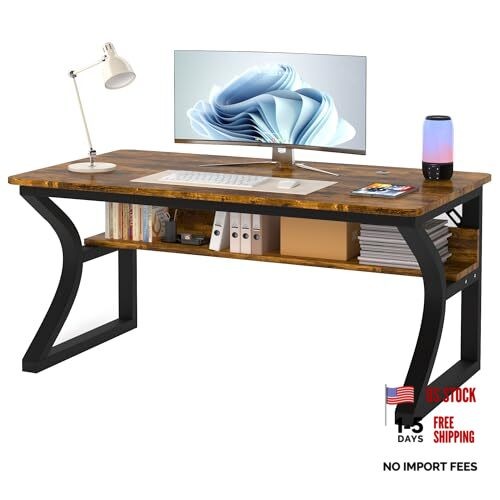 Computer Desk, 47 X 20 inch Computer Desk, 47in-Rustic Brown Rustic Brown