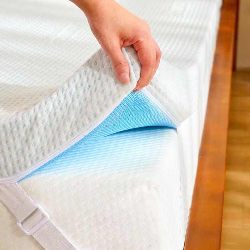 Medium 4 In. Full Gel Memory Foam Mattress Topper with Easy Care Machine Washabl gallery