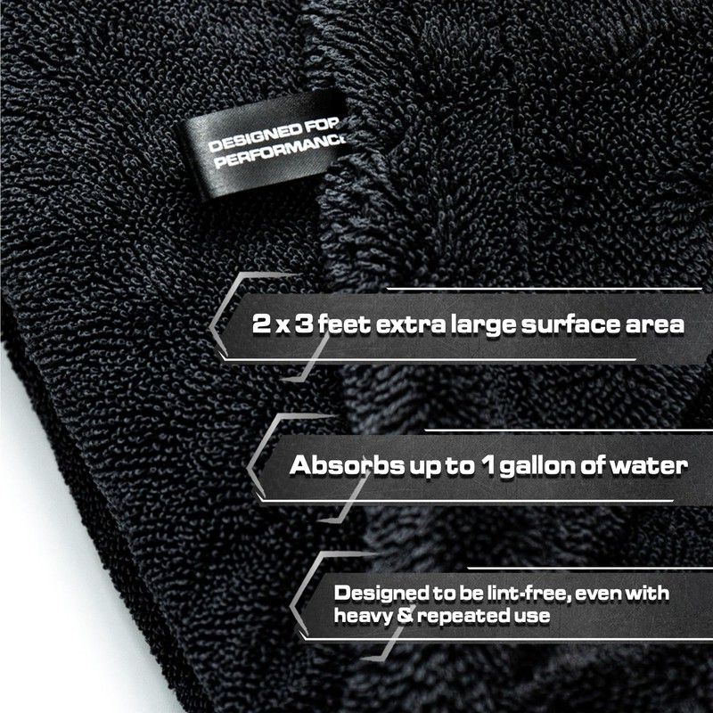 Blackline 2ft x 3ft XL Microfiber Drying Towel - 1300 GSM No Streaks gallery