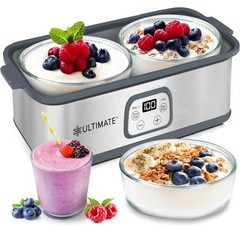 Ultimate Probiotic Yogurt Maker with Adjustable Temperature & Time (2 bowls)