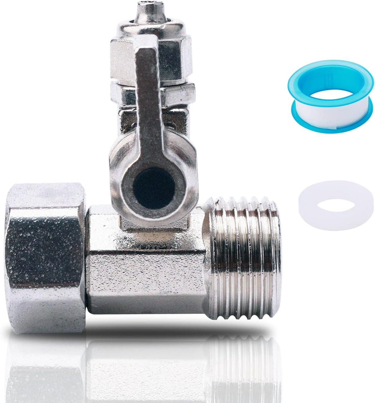 JIUWU Feed Water Adapter- 1/2 Inch Compression and 1/4 Inch O.D Compression Angl gallery