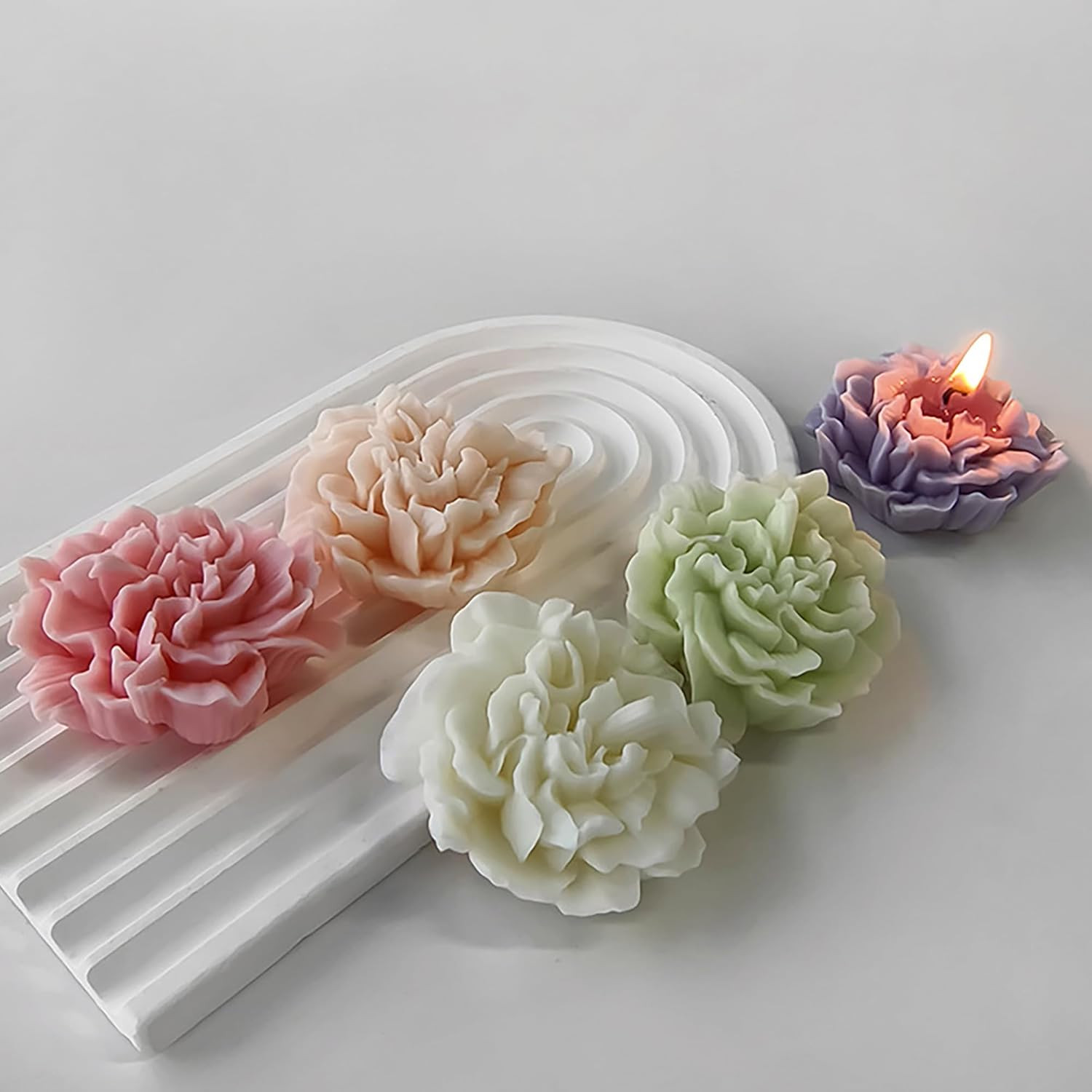 Flower Mold - Succulent Flower - Silicone Resin Casting Molds for Candle & Resin gallery