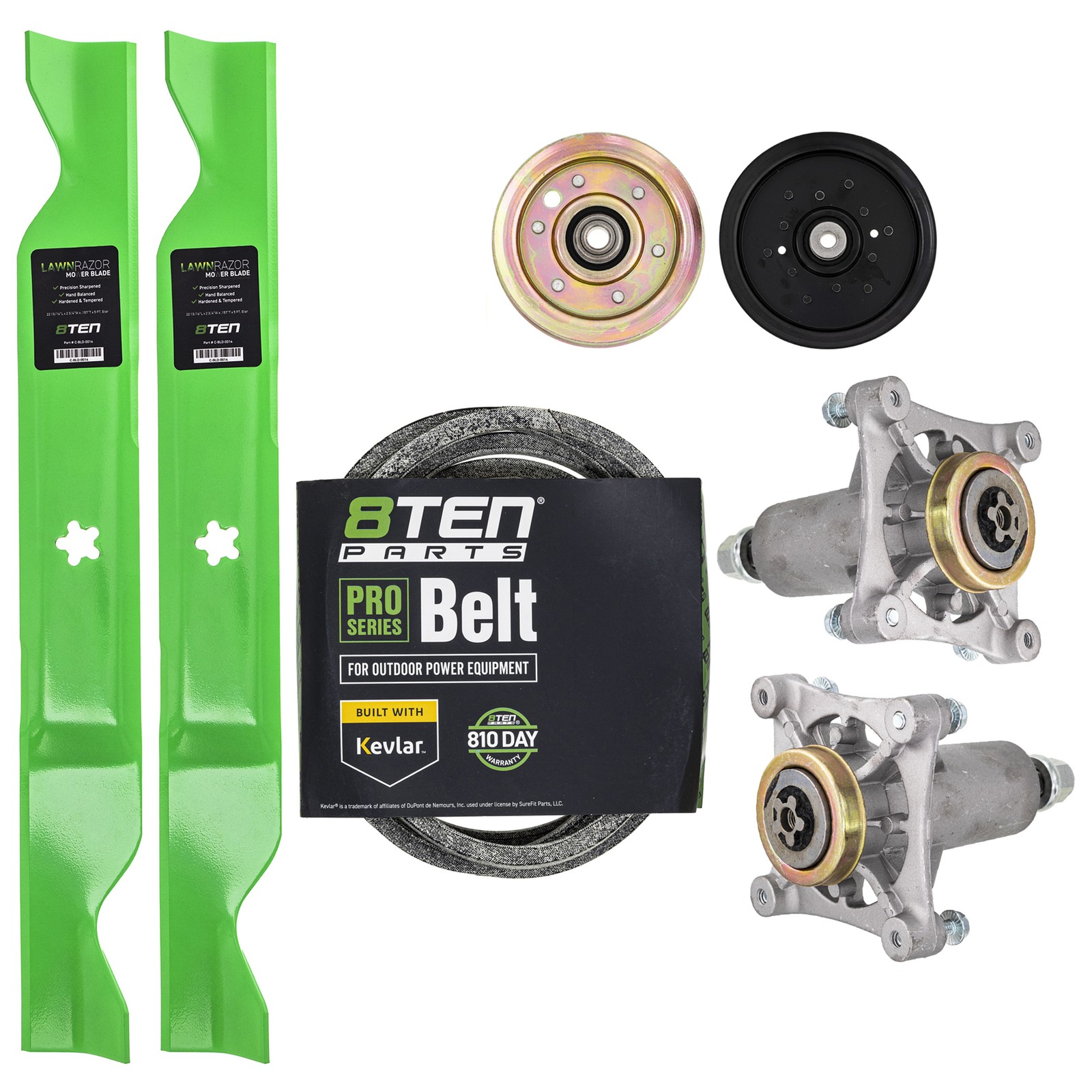 8TEN Spindle Blade Belt Idler Kit for Jonsered YT46 LT2320A2 46 Inch 532405380 gallery
