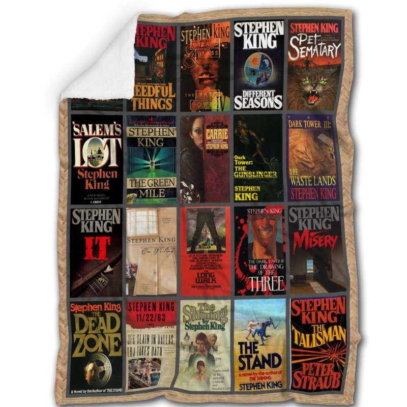 Stephen King Blanket, Stephen King Books Fleece, Sherpa Blanket gallery