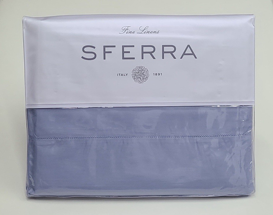 Sferra Leonardo King Sheet Set Pool Side Luxury Cotton Percale