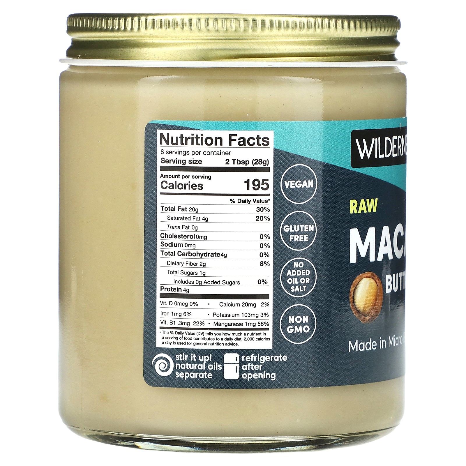 Raw Macadamia Butter, 8 oz (227 g) gallery