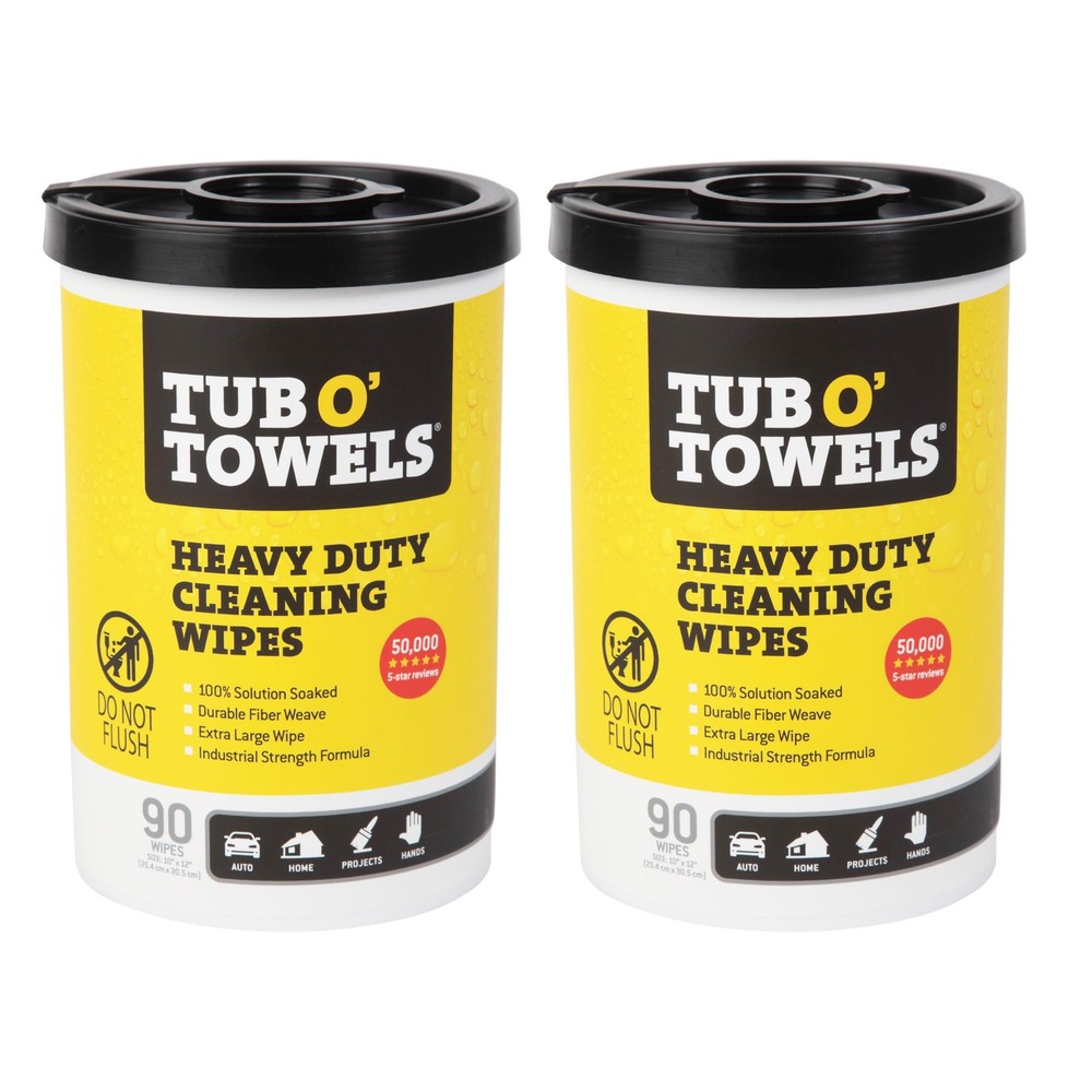 Heavy-Duty Multi-Surface Cleaning , 10" x 12", 90 Count Canister, Removes Gre...