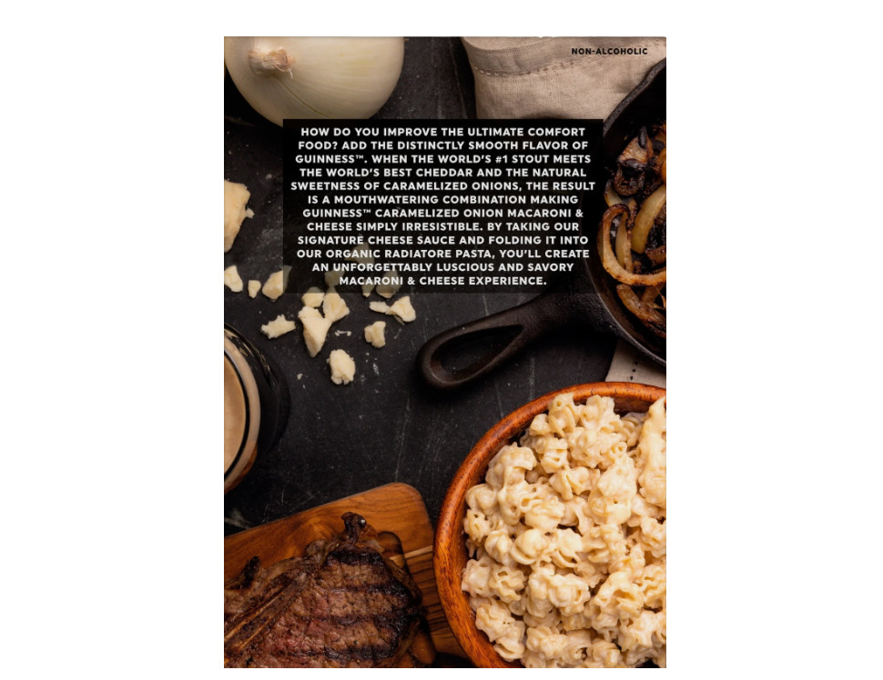 Guinness/Cabot Caramelized Onion Macaroni & Cheese Dinner (Pack of 2) 11 oz gallery