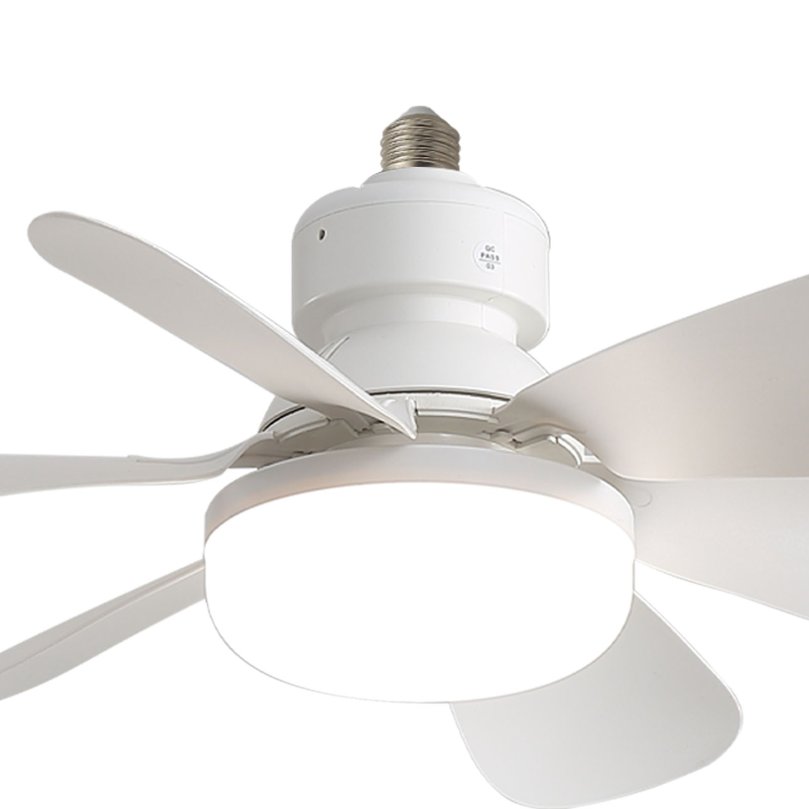 2-in-1 Socket Fan Light with Remote Screw in DC Ceiling Fans LED Light Bulb Fan gallery