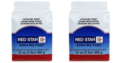2 Pack Red Star Active Dry Yeast Non GMO 32oz (2 lbs) /ea Exp 07/2025 Fast Ship