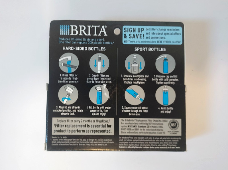 BRITA BB06 2PK Bottle Replacement Filters Fits Brita Hard-Sided & Sports Bottles gallery