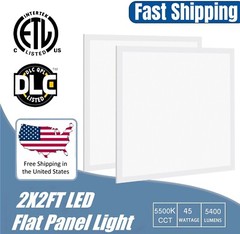 2×2 LED Flat Panel Light, 45W 2x2FT LED Panel Lights Dimmable 5000K Bright White