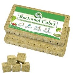 100PCS 1 Inch Rockwool Cubes – Rock Wool Seed Starter Plugs for Seedling Star…