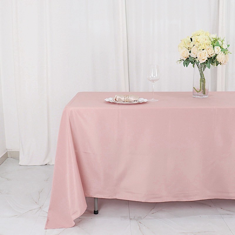 Dusty Rose 72x120 RECTANGLE POLYESTER TABLECLOTH Wedding Catering Dinner gallery