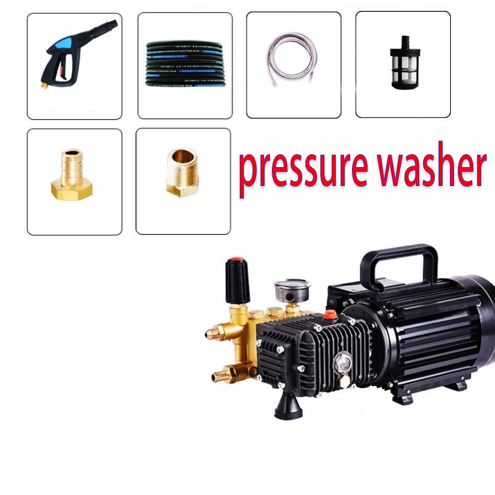 220V Copper Electric High Pressure Washer Pump Car Cleaning Machine 7Mpa 13L/min gallery