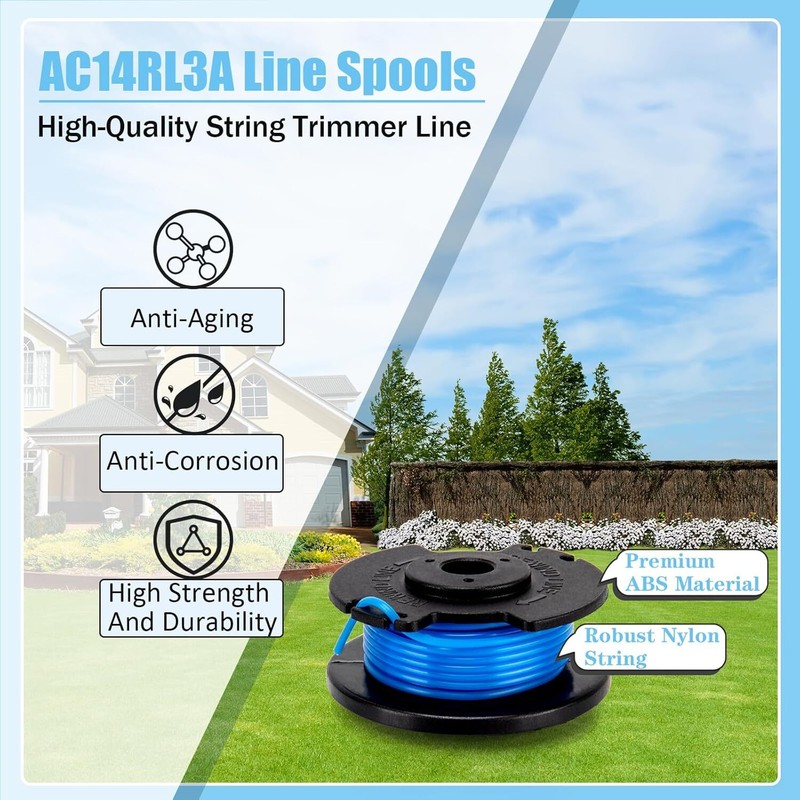 AC14RL3A Spool Line With AC14HCA Cap for Ryobi One+ 18/24/40V String Trimmer gallery