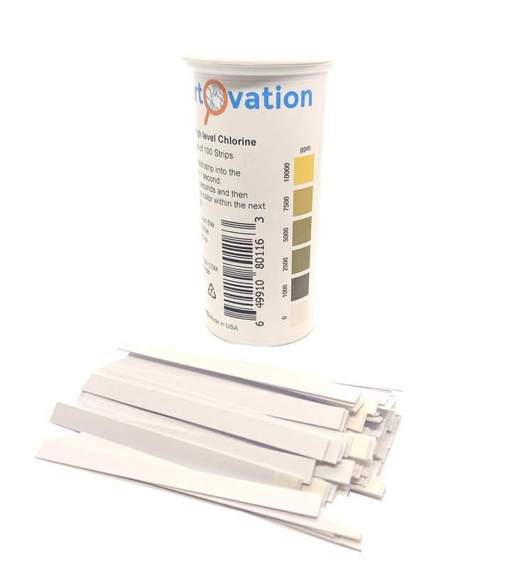Extra HighLevel Chlorine Test Strips, 010,000 ppm Vial of 100 Strips gallery