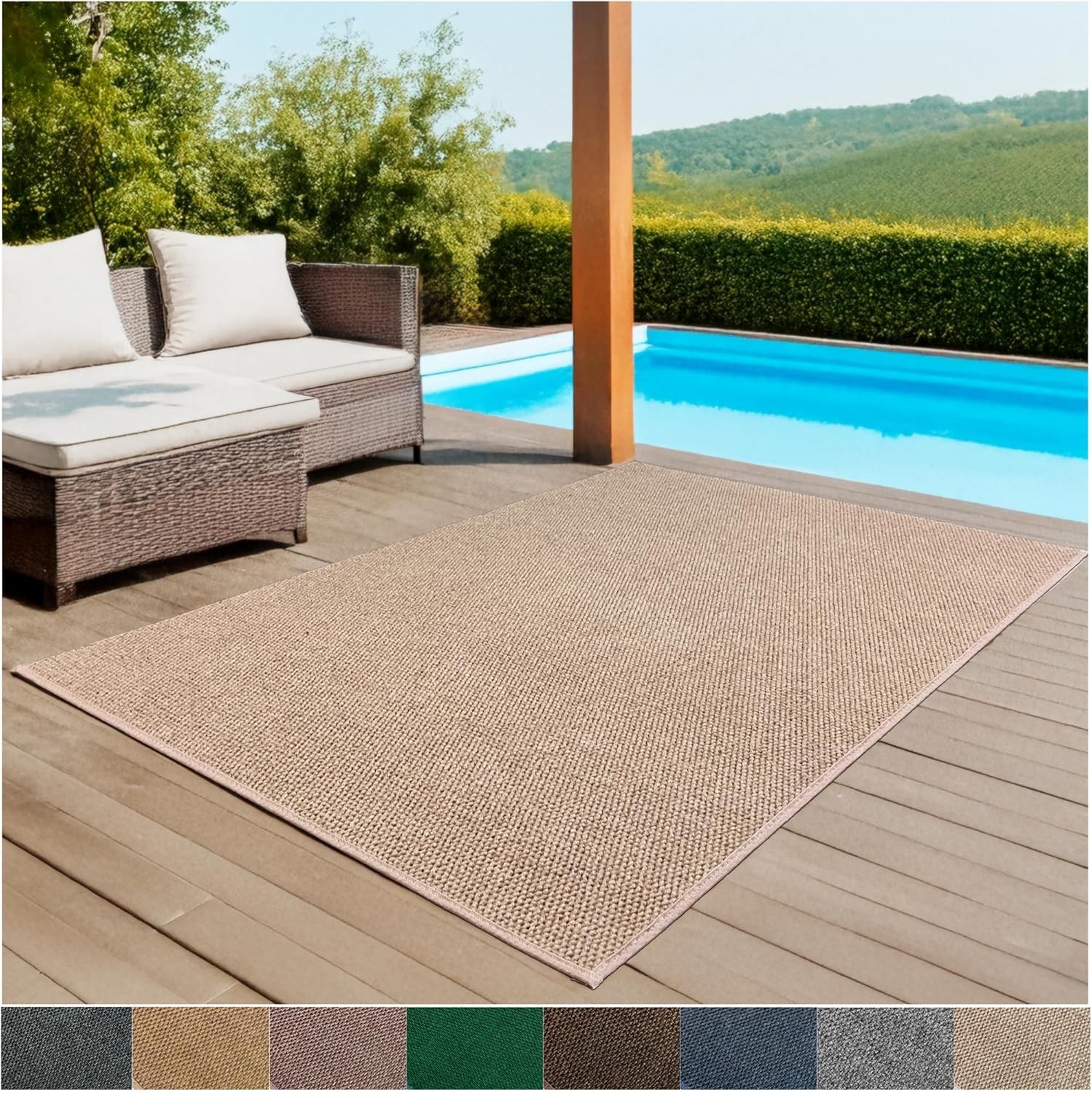 Rugs Indoor/Outdoor Hobnail Patterned Rug | Custom-Cut & Made-to-Order gallery