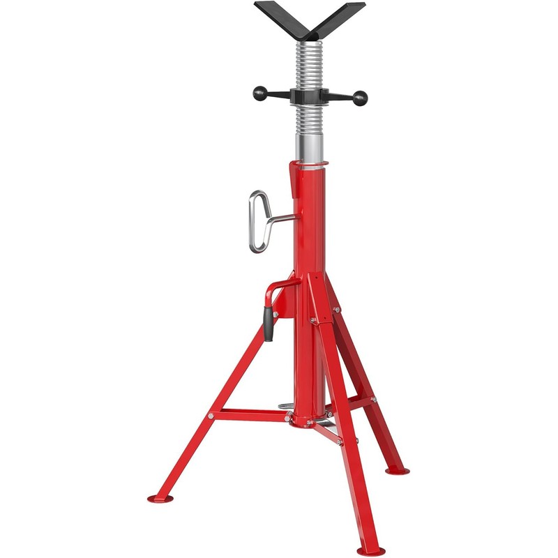 28"-52" Adjustable V-Head Jack Stand 2500 lbs Folding Pipe Stand 1/8"-12" Pipe gallery