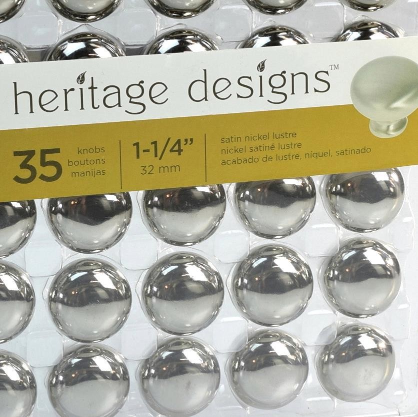 Hickory Hardware Polished Nickel Cabinet Knob 35-Pack, Round Heritage VP6091-14L gallery