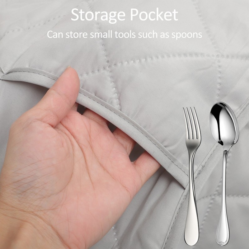 1Pack Coffee Maker Cover Waterproof 190T Polyester Taffeta Light Grey 36X32X31CM gallery