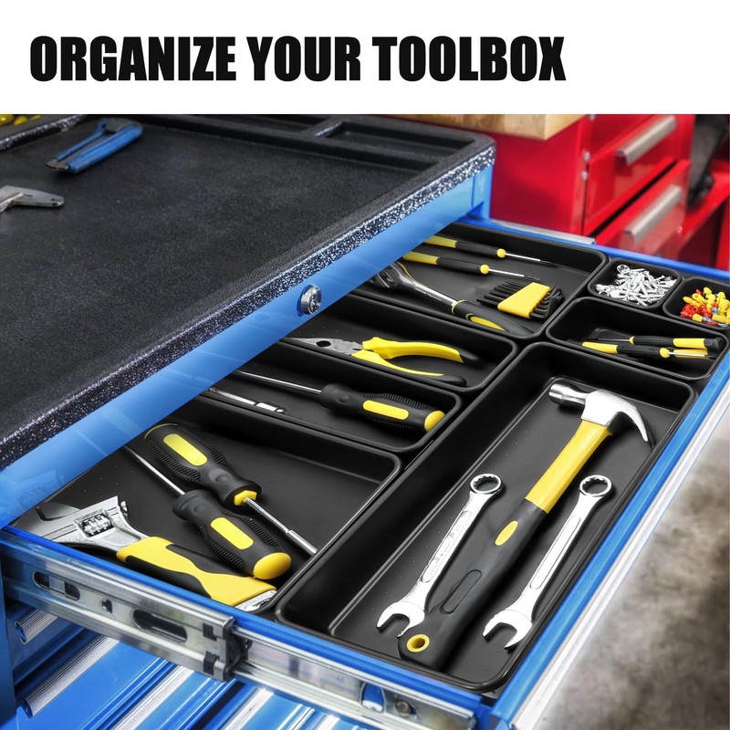 60PCS Tool Box Organizer Tray Divider More Large Sizes-5 Sizes Desk Drawer Or... gallery