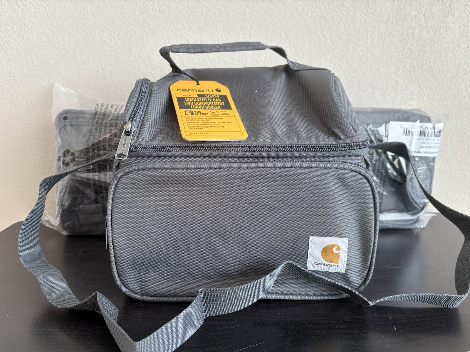 Carhartt Fully Insulated 12 Can Two Compartment Lunch Cooler Gray New With Tags gallery