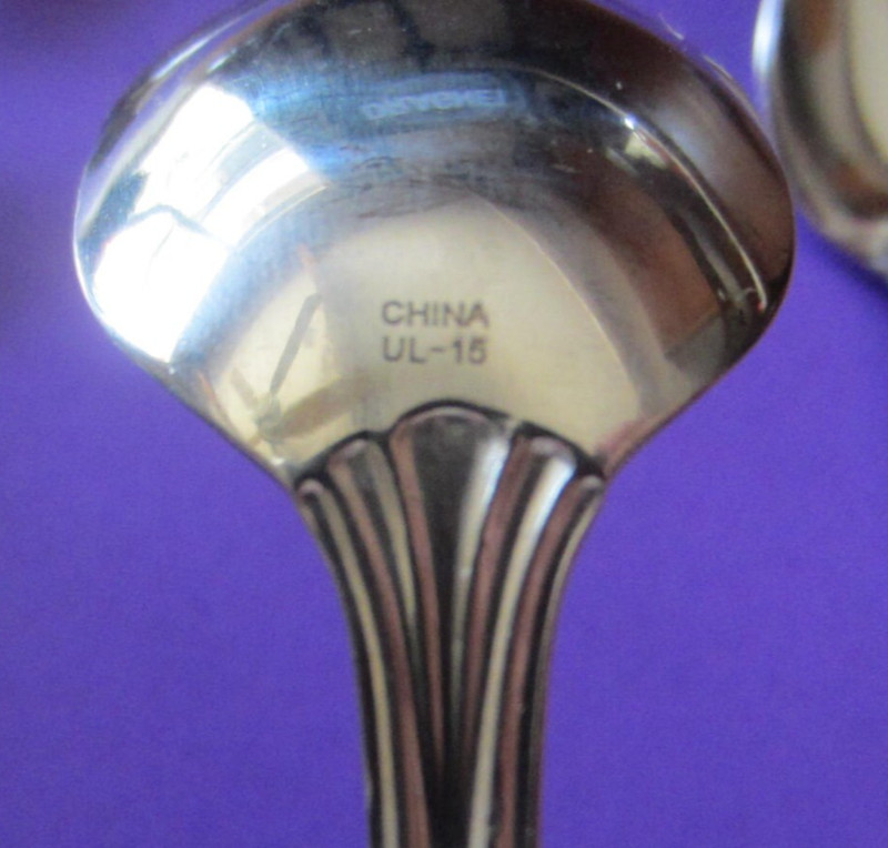 4 ONEIDA DUBLIN Stainless Flatware Soup Spoons Ribbed Fan Design gallery