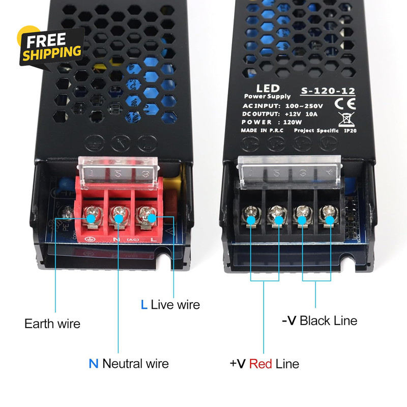 12V 10A 120W Universal Regulated Switching Power Supply, 100-250V AC gallery