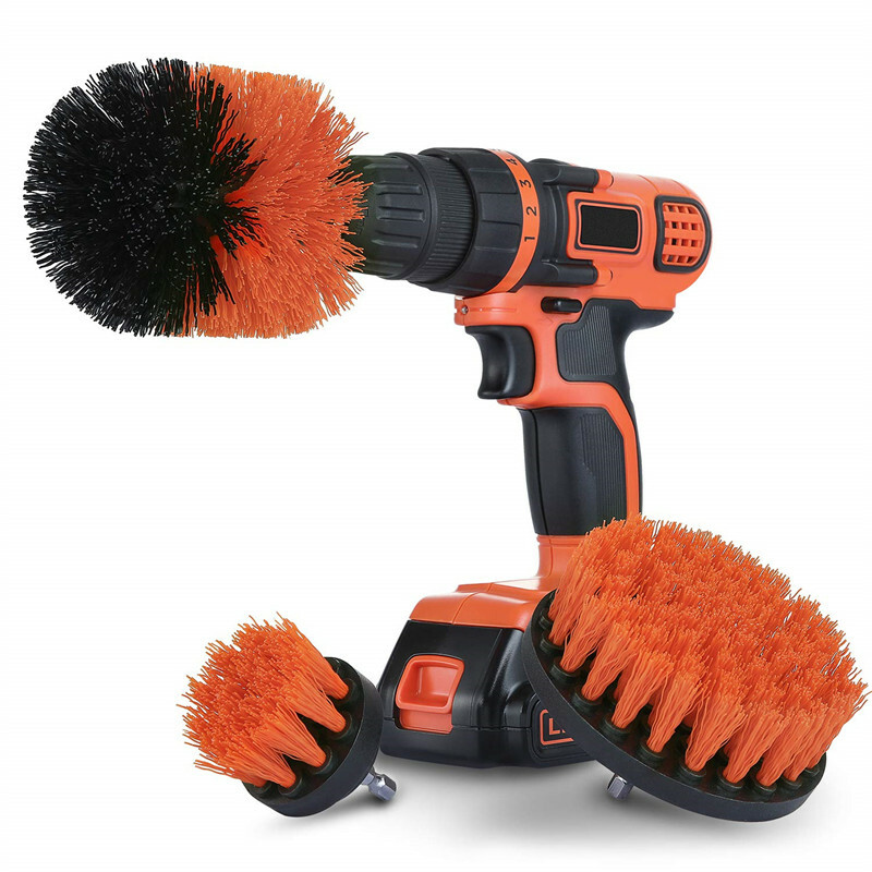 3pc Set Cleaning Drill Brush Kit Carpet Tile Power Scrubber Cleaner Attachment gallery