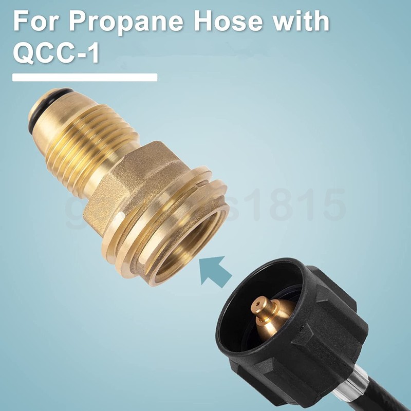 Propane Tank Refill Adapter Converts POL LP Tank Valve to QCC1/Type1 Regualtor gallery